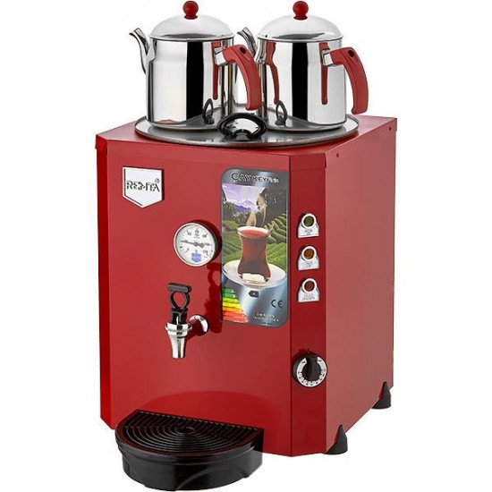 Remta DE11 Jumbo Çay Makinesi 2 Demlikli,Kırmızı Remta DE11 Jumbo Çay Makinesi 2 Demlikli,Kırmızı
